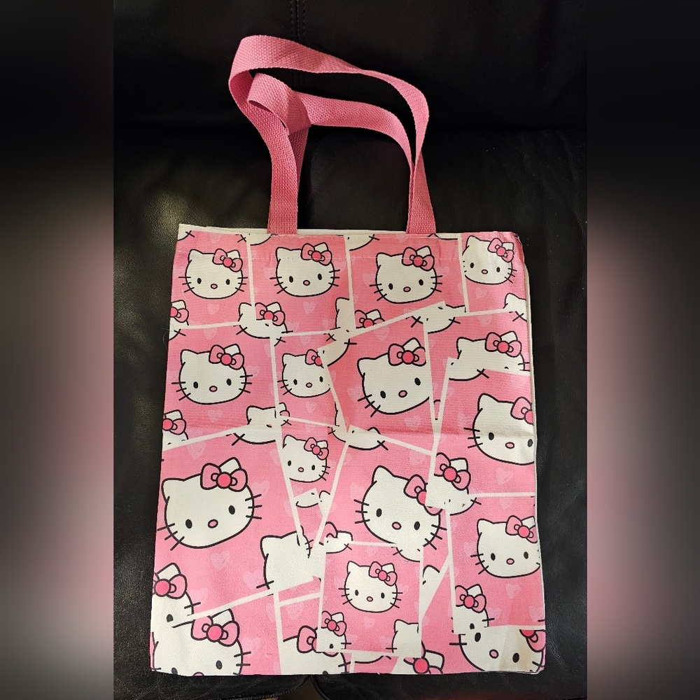 Pink Printed Canvas Hello Kitty Tote New without Tags 💖 - Picture 3 of 6